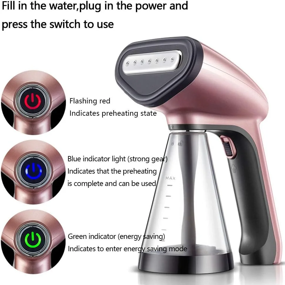 بخارگر دستی قدرتمند لباس QJJML، اتو بخار دستی قابل حمل 1500 وات 260 میلی لیتری با سیم برق 1.9 متری برای پارچه، ایده آل برای خانه و مسافرت، مشکی بخارگر دستی قدرتمند لباس QJJML، اتو بخار دستی قابل حمل 1500 وات 260 میلی لیتری با سیم برق 1.9 متری برای پارچه، ایده آل برای خانه و مسافرت، مشکی