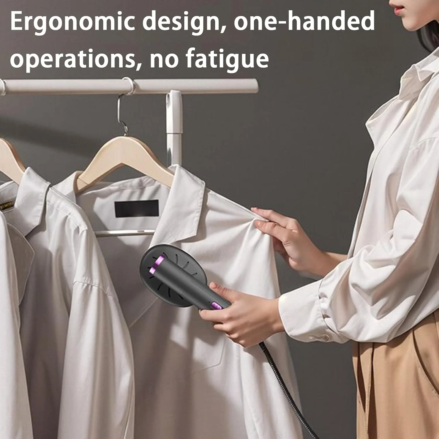 بخارگر دستی لباس - اتو بخار قابل حمل برای لباس، دستگاه دو حالته قابل حمل برای پیراهن، لباس، پرده، خوابگاه، مسافرت، دانشگاه