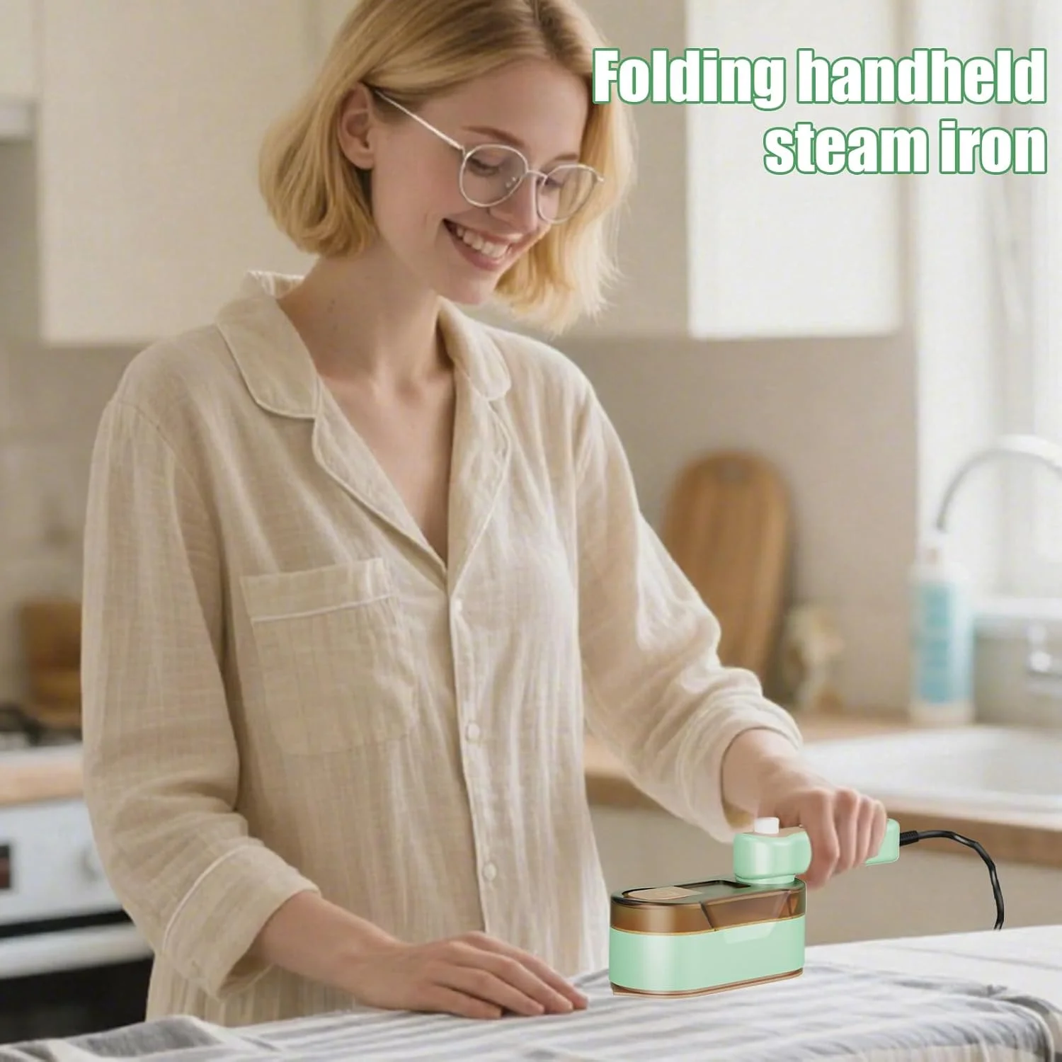 بخارگر لباس | اتو بخار دستی قابل حمل، اتو بخار تاشو قابل حمل با دسته چرخان 180 درجه برای مسافرت های کاری، تعطیلات، خوابگاه، چمدان و کیف دستی