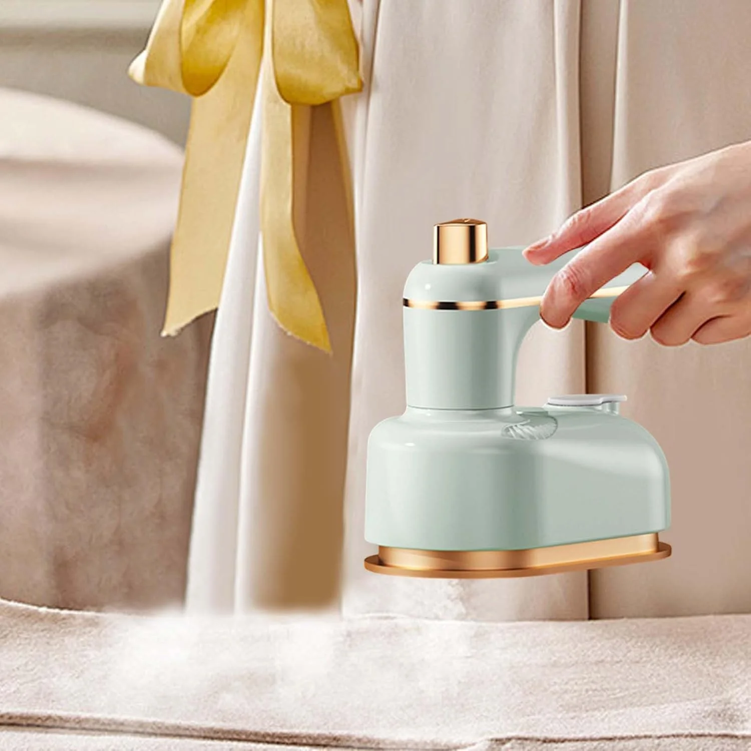 اتو بخار مسافرتی - اتو بخار لباس قابل حمل، دستگاه اتو دستی قابل استفاده مجدد، پرس پارچه خانگی برای لباس، ملحفه، پیراهن مسافرتی