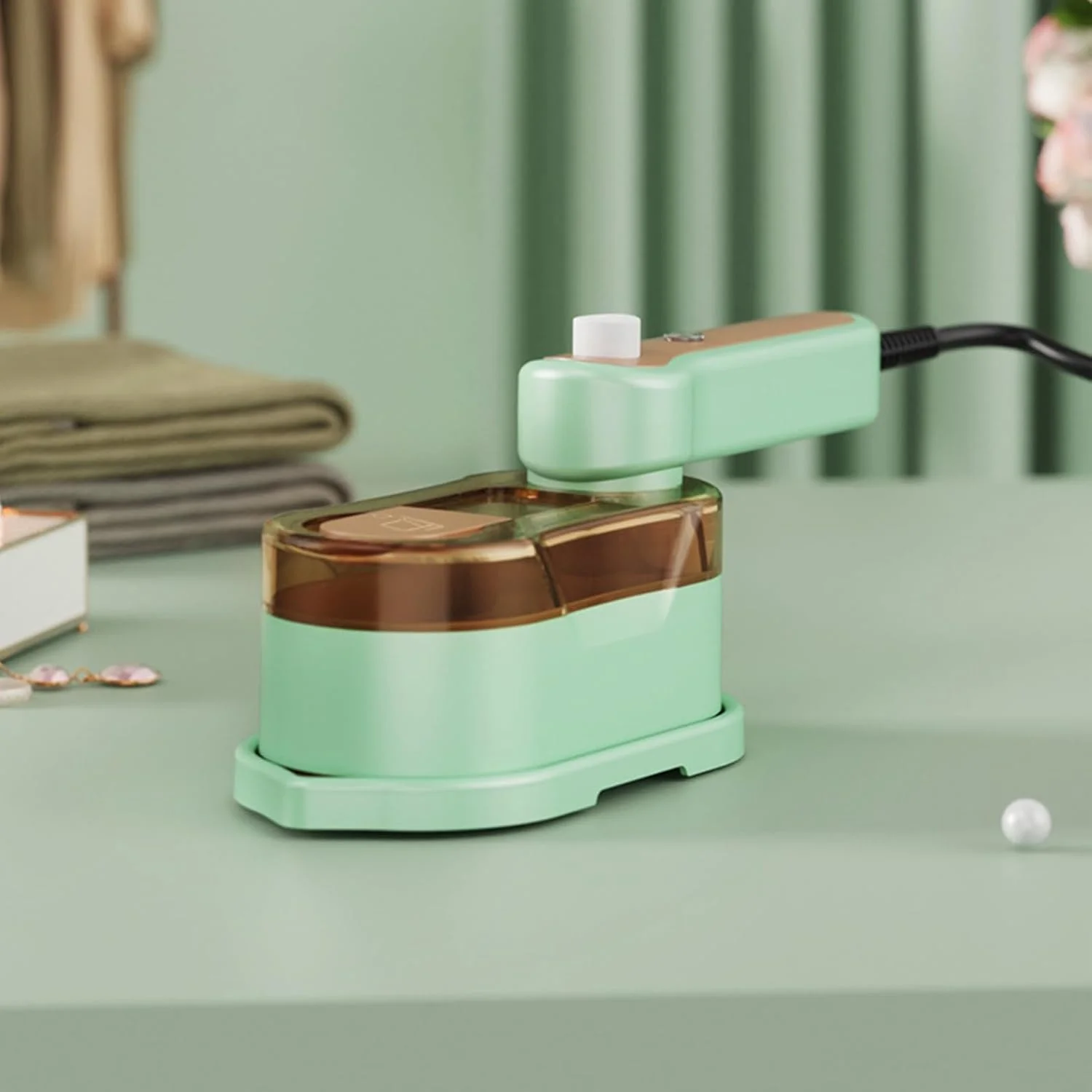 بخارگر لباس | اتو بخار دستی قابل حمل، اتو بخار تاشو قابل حمل با دسته چرخان 180 درجه برای مسافرت های کاری، تعطیلات، خوابگاه، چمدان و کیف دستی