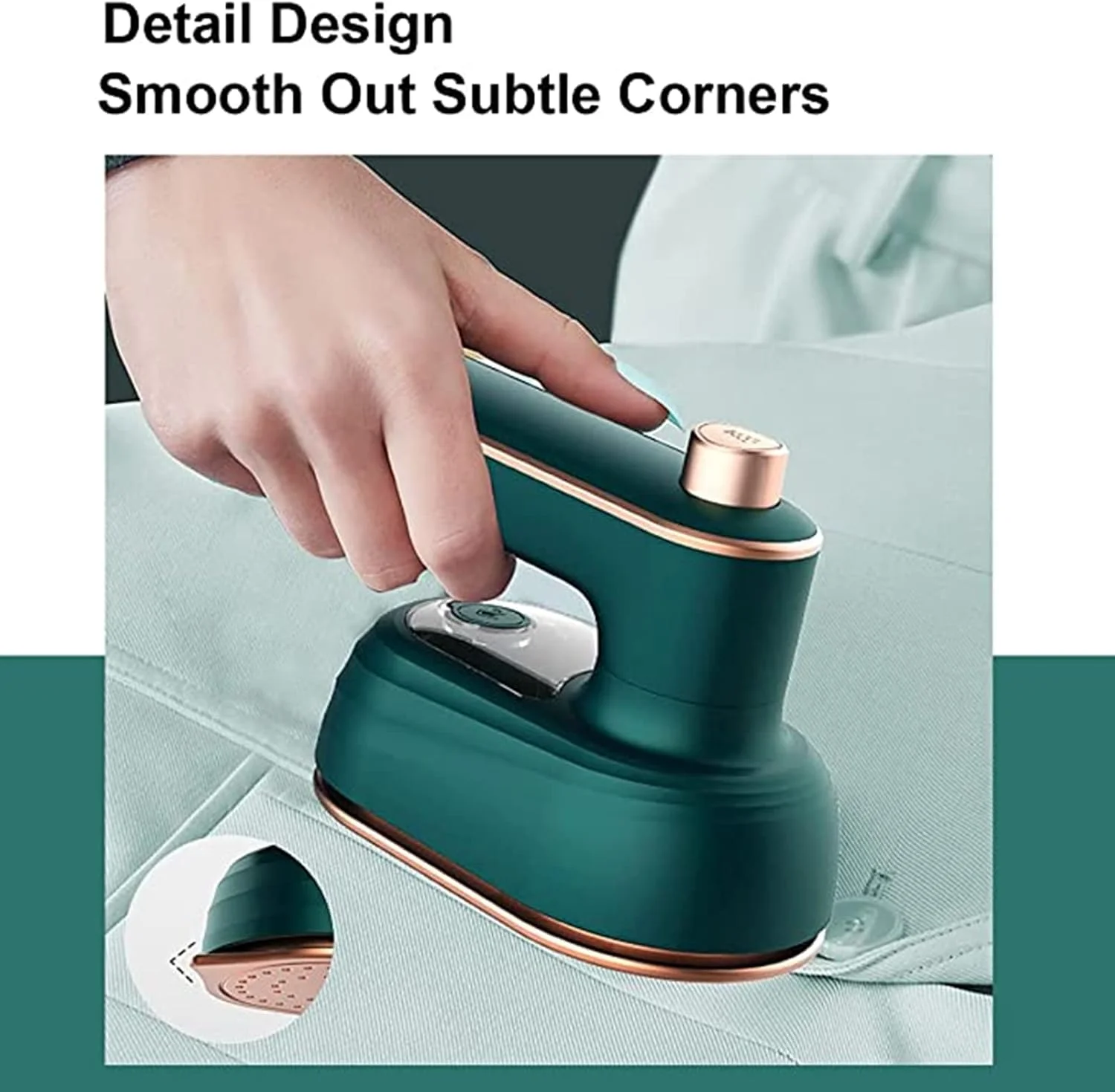 اتو مسافرتی فیتو، اتو بخار قابل حمل، مینی دستی، نچسب، دمای قابل تنظیم، بخارگر مسافرتی جمع و جور، سفید