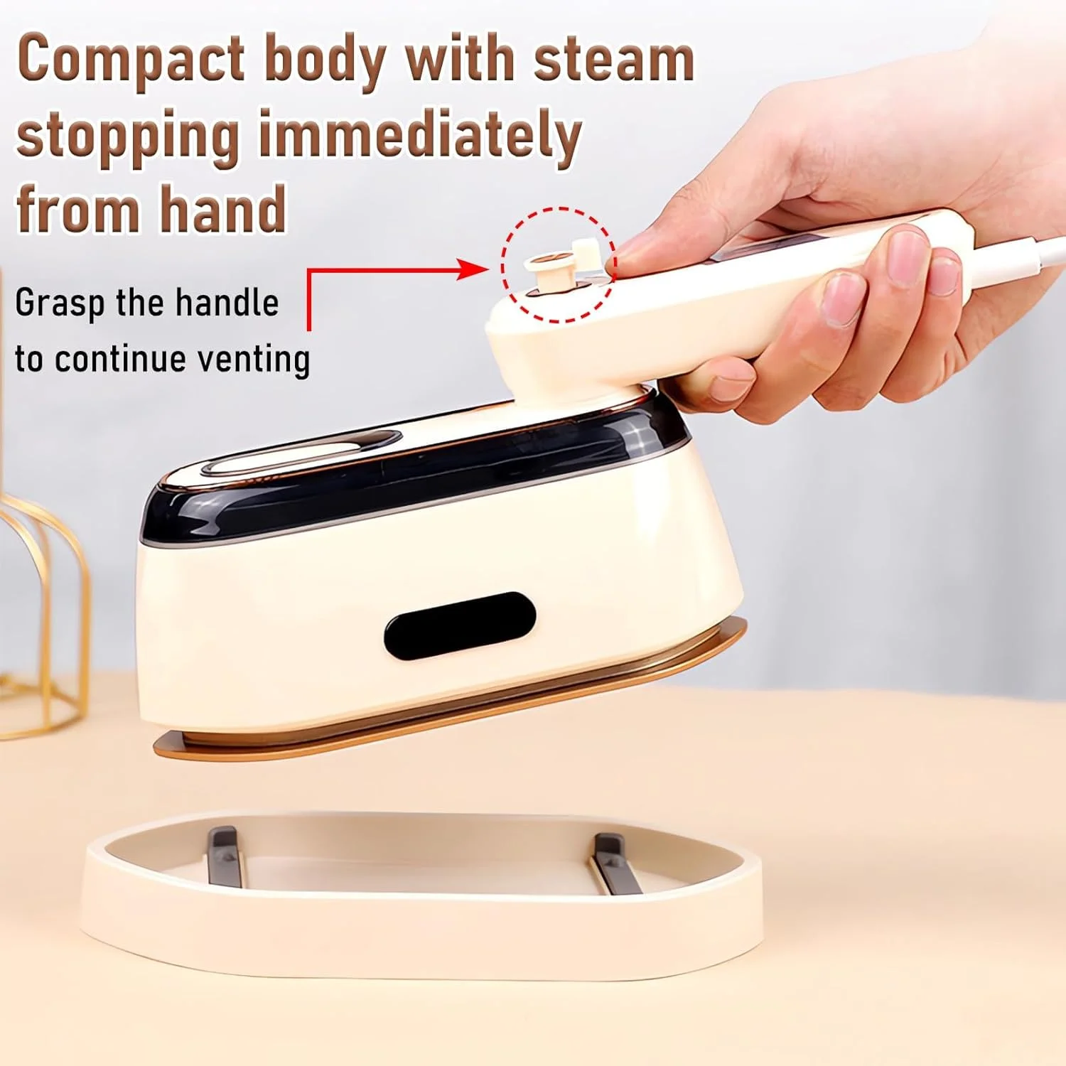 بخارگر لباس NALACAL، لوازم ضروری منزل، خشک و مرطوب 2 در 1، اتو بخار مسافرتی کوچک قابل حمل با گرم شدن سریع 30 ثانیه ای، اتو بخار چرخشی 180 درجه، بخارگر دستی لباس برای از بین بردن چروک