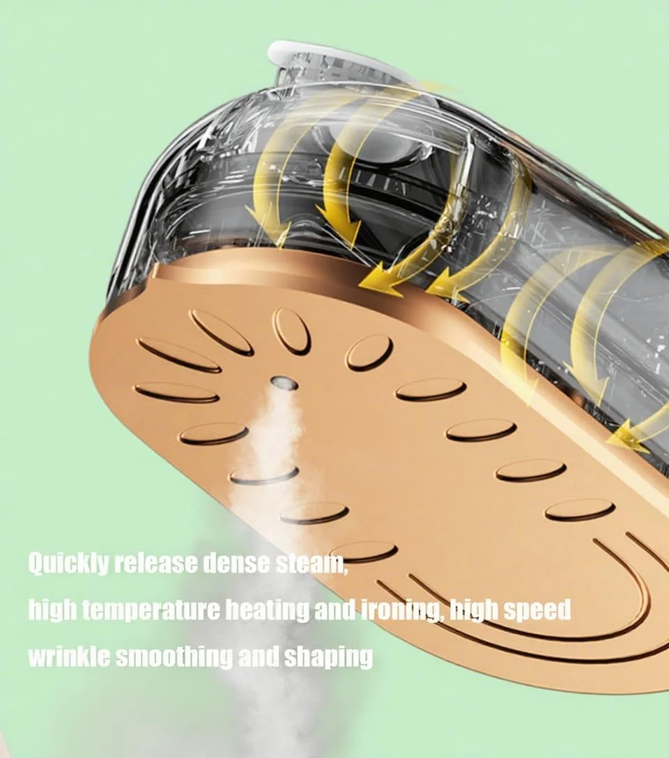 اتو بخار دستی LOVACA، اتو بخار و اتو لباس قابل حمل 2 در 1 با مخزن آب 30 میلی لیتری، طراحی سبک و جمع و جور، بخار مداوم و اتوکشی خشک برای خانه، مسافرت، خوابگاه، دفتر (سفید)