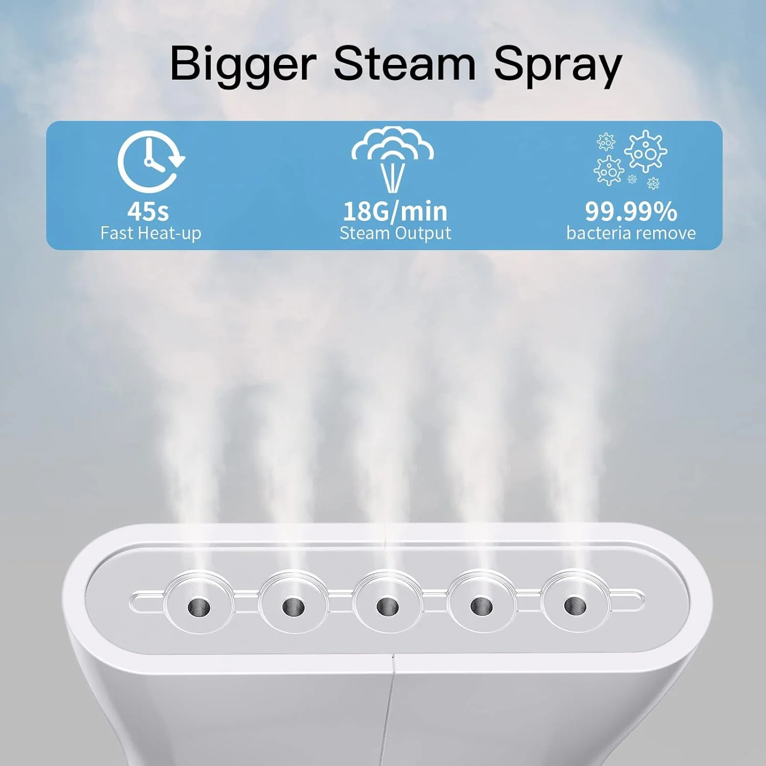 بخارگر لباس MAKINGTEC، بخارگر مسافرتی قابل حمل با گرم شدن سریع در 45 ثانیه، اتو بخارگر دستی لباس، از بین برنده چروک، مناسب برای انواع پارچه ها مانند ابریشم، پنبه، پشم و کتان و غیره