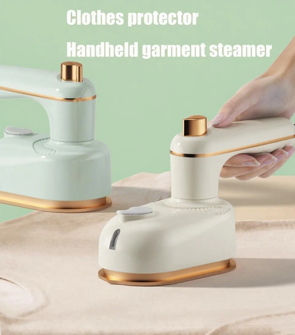 اتو بخار دستی LOVACA، اتو بخار و اتو لباس قابل حمل 2 در 1 با مخزن آب 30 میلی لیتری، طراحی سبک و جمع و جور، بخار مداوم و اتوکشی خشک برای خانه، مسافرت، خوابگاه، دفتر (سفید)