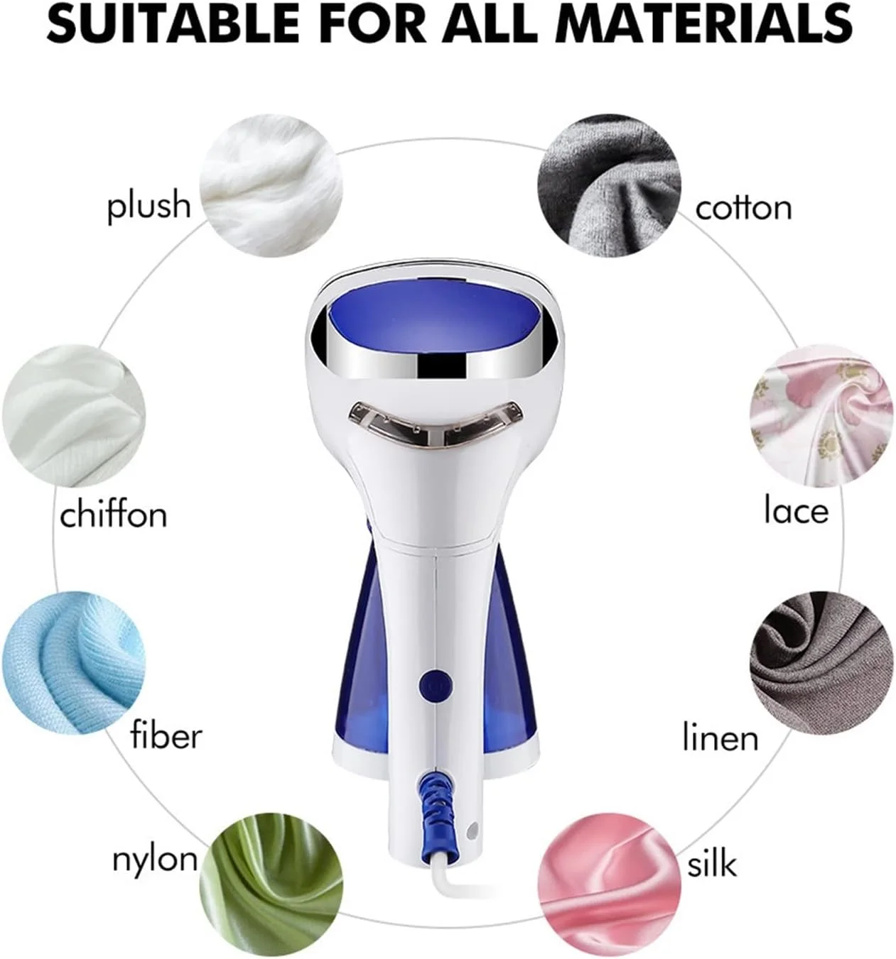 بخارگر لباس دستی JIKWME، بخارگر تاشو لباس، اتو بخار دستی 1600 وات، اتو بخار کوچک قابل حمل، دستگاه اتو بخار خانگی مسافرتی