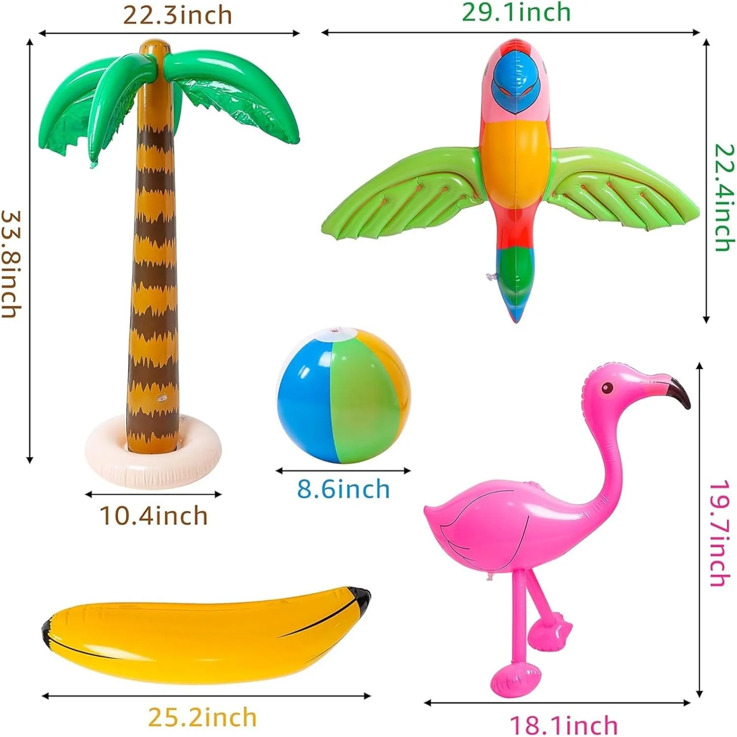 مجموعه 11 عددی اسباب بازی های مهمانی هاوایی AM ANNA شامل درخت نخل بادی، فلامینگو، موز، توپ ساحلی، طوطی، مناسب برای تزئینات مهمانی لوآ هاوایی استوایی، مهمانی استخر تابستانی و ساحل مجموعه 11 عددی اسباب بازی های مهمانی هاوایی AM ANNA شامل درخت نخل بادی، فلامینگو، موز، توپ ساحلی، طوطی، مناسب برای تزئینات مهمانی لوآ هاوایی استوایی، مهمانی استخر تابستانی و ساحل