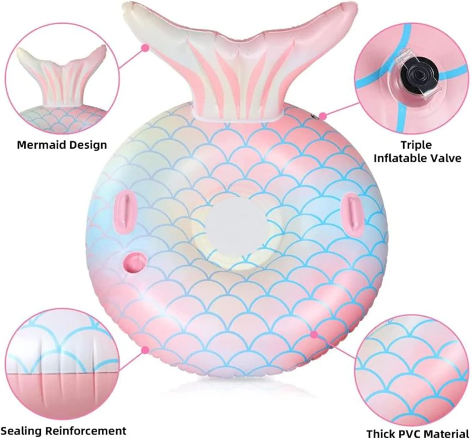 صندلی بادی شناور استخر AM ANNA، شناور بادی غول پیکر پری دریایی 43.3 اینچی با جا لیوانی، تکیه گاه و کف توری برای بزرگسالان، صندلی شناور آبی بزرگ برای مهمانی ساحلی تابستانی صندلی بادی شناور استخر AM ANNA، شناور بادی غول پیکر پری دریایی 43.3 اینچی با جا لیوانی، تکیه گاه و کف توری برای بزرگسالان، صندلی شناور آبی بزرگ برای مهمانی ساحلی تابستانی