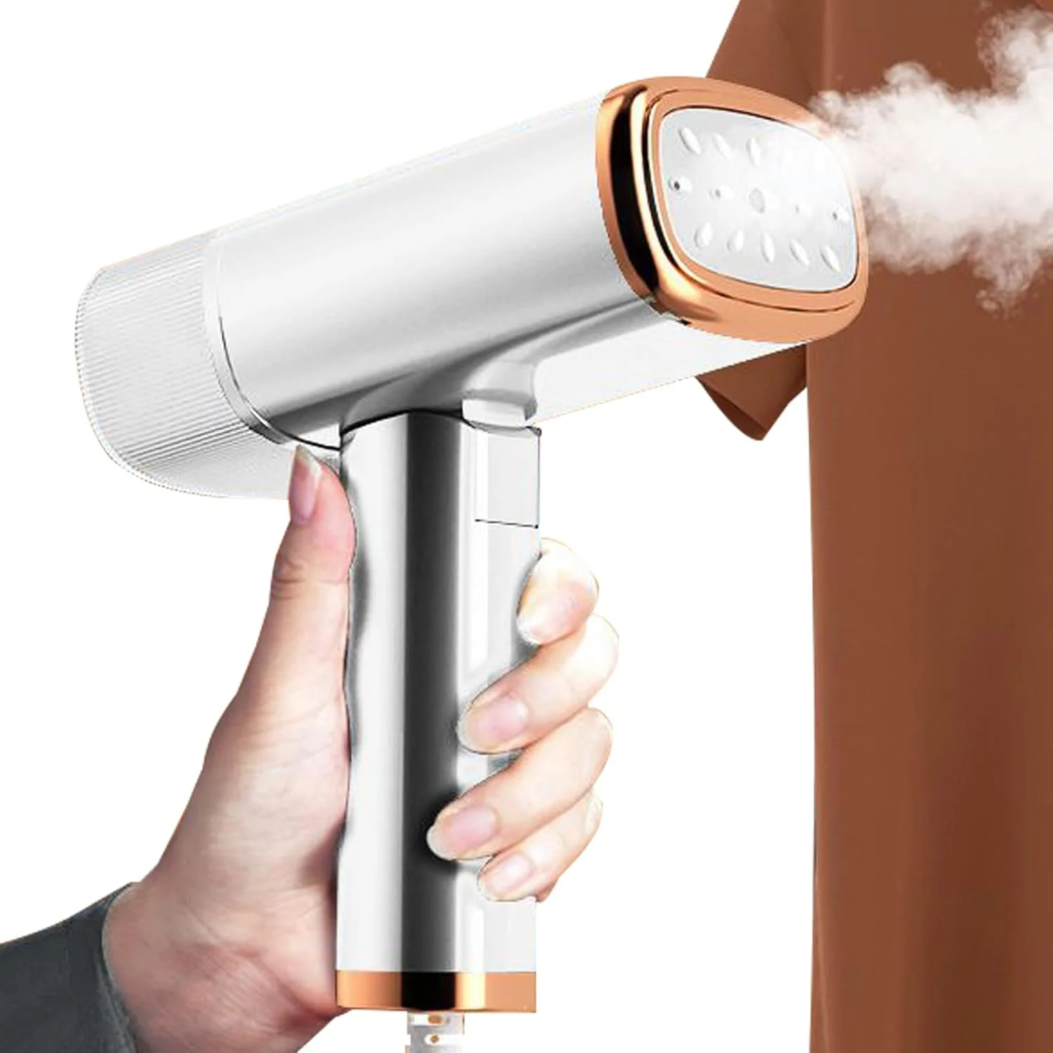 اتو بخار دستی قابل حمل - اتو دستی کوچک خانگی برای لباس - راه حل فوری بخار حرارتی پارچه و لباس برای مسافرت، خوابگاه و هتل ها