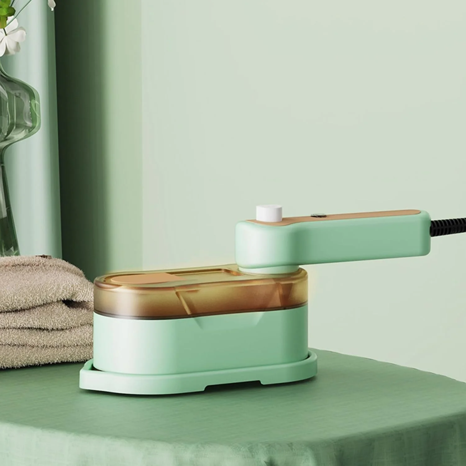 بخارگر لباس دستی، بخارگر پوشاک برای لباس، اتو بخار قابل حمل تاشو برای صاف کردن پیراهن و لباس، مناسب برای کیف دستی، کشو، چمدان، خوابگاه، مسافرت کاری و تفریحی