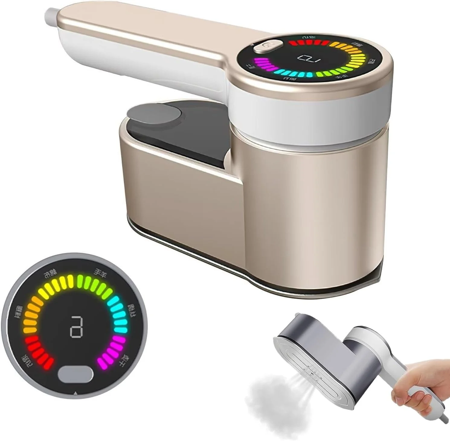 اتو بخار دستی لباس، اتو بخار برای لباس، اتو بخار کوچک قابل حمل برای لباس، 6 حالت هوشمند اتو کشی اتو بخار مسافرتی دستی، گرم شدن سریع 5 ثانیه ای اتو بخار چرخشی 180 درجه