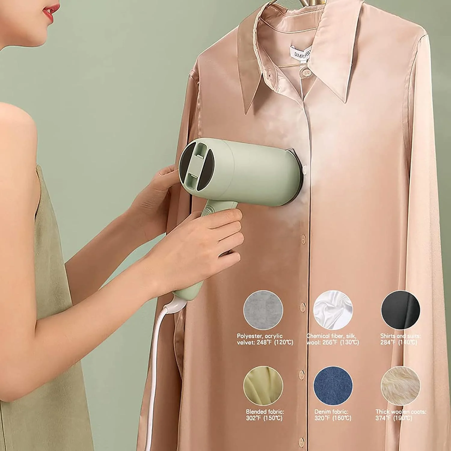 بخارگر دستی لباس GHQERTY، بخارگر تاشو مسافرتی 25 گرم در دقیقه، از بین برنده چروک پارچه سبک وزن، اتو بخار برای خانه و مسافرت بخارگر دستی لباس GHQERTY، بخارگر تاشو مسافرتی 25 گرم در دقیقه، از بین برنده چروک پارچه سبک وزن، اتو بخار برای خانه و مسافرت