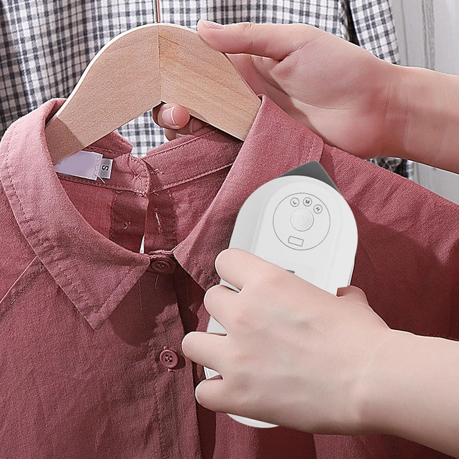 بخارگر لباس Fockety، تنظیم 3 دمایی، گرم شدن سریع، قابلیت استفاده خشک و مرطوب، بخارگر دستی قابل حمل، باتری 5000 میلی آمپر ساعتی، اتو بخار مسافرتی برای لباس، مناسب منزل و خوابگاه