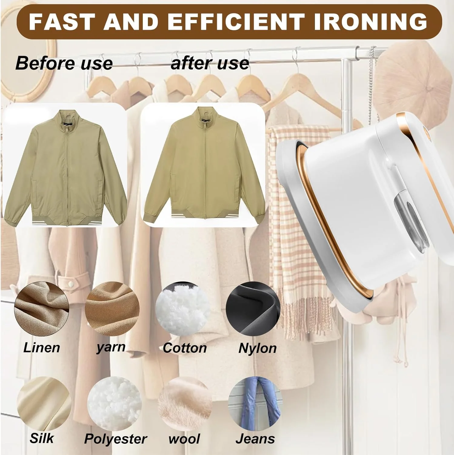 اتو بخار 2 در 1 FengMingoo، خروجی 6 سوراخه، چرخش 180 درجه، مخزن آب شفاف، 1100 وات، گرم شدن سریع 15 ثانیه ای، 3 سطح خروجی بخار، اتو بخار قابل حمل لباس برای مسافرت، خانه و محل کار، (سفید) اتو بخار 2 در 1 FengMingoo، خروجی 6 سوراخه، چرخش 180 درجه، مخزن آب شفاف، 1100 وات، گرم شدن سریع 15 ثانیه ای، 3 سطح خروجی بخار، اتو بخار قابل حمل لباس برای مسافرت، خانه و محل کار، (سفید)