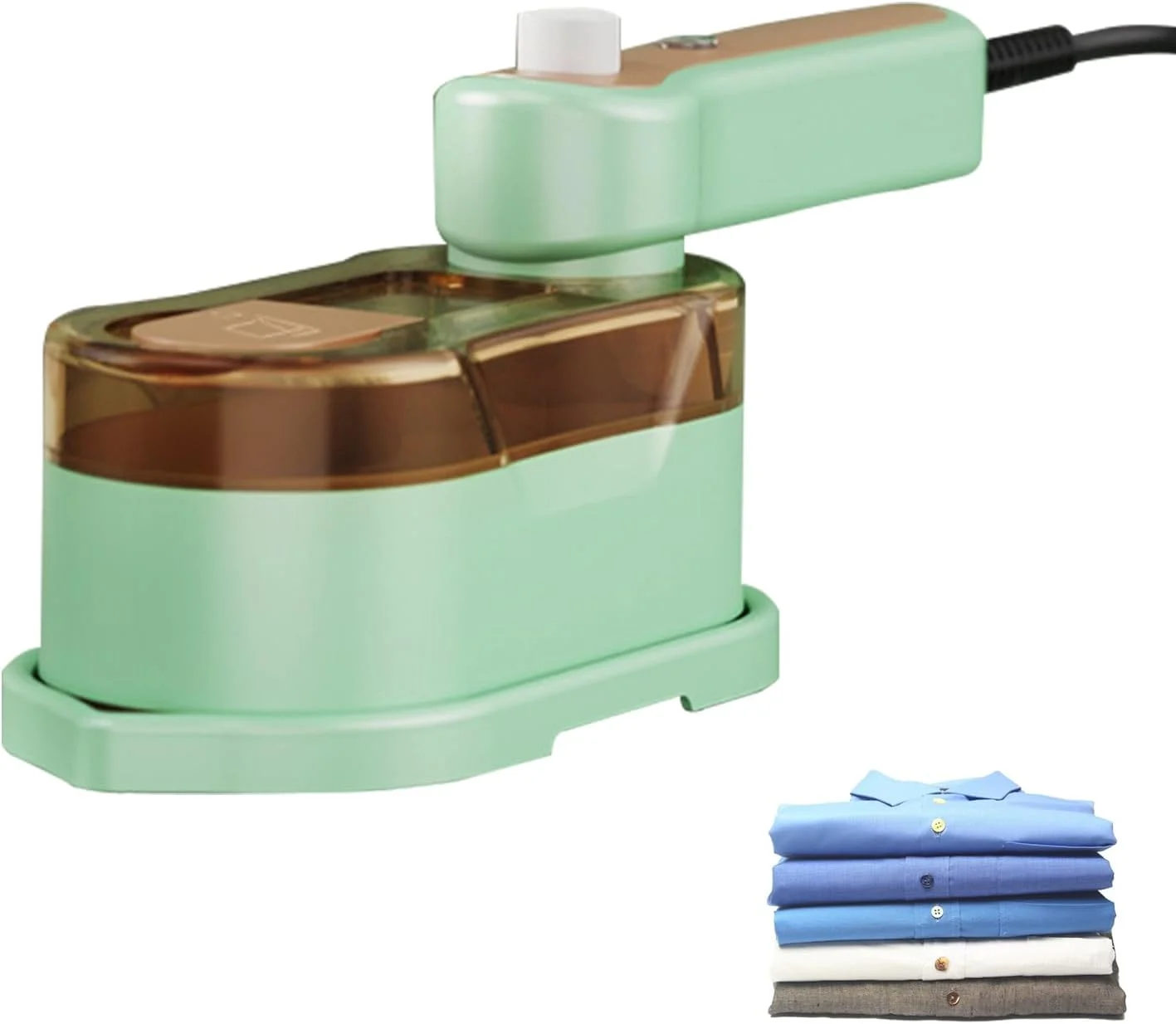 بخارگر لباس، بخارگر مسافرتی قابل حمل با اندازه دستی | اتو بخار صاف کننده لباس با دسته چرخان 180 درجه برای چمدان سفر کاری تعطیلات خوابگاه خانگی