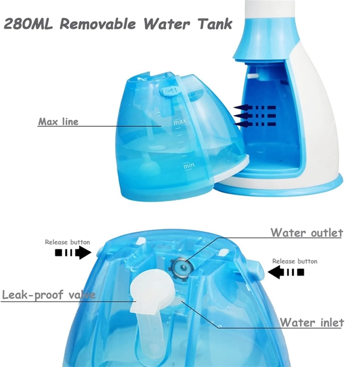 اتو بخار برقی DOLPDED، بخارگر لباس، اتو بخار عمودی قابل حمل با گرم شدن سریع، بخارگر دستی لباس، بخارگر مسافرتی