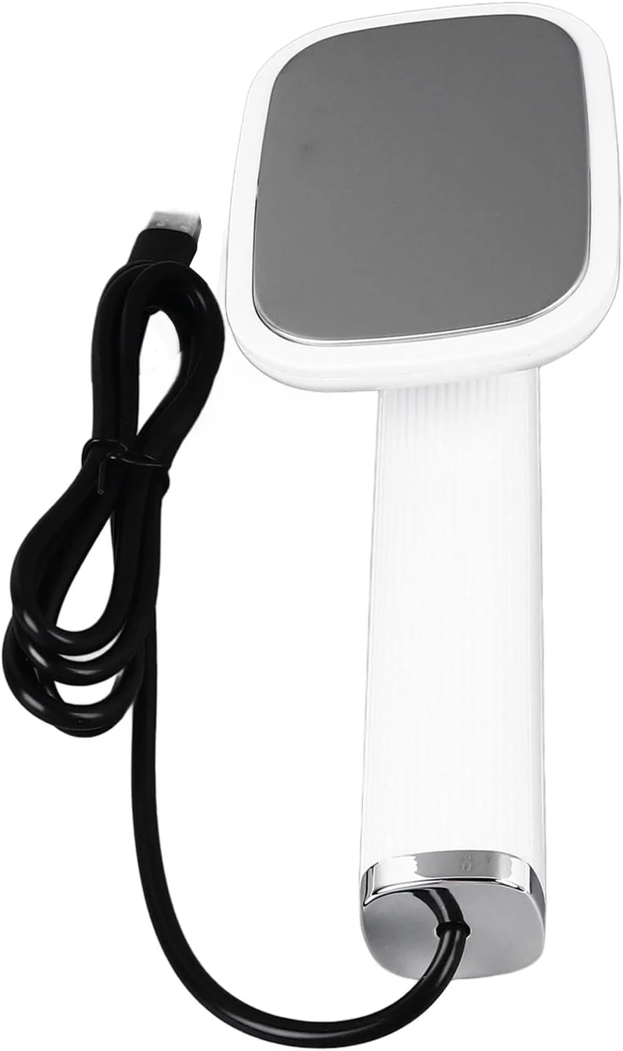 اتو بخار مسافرتی خانگی خوابگاهی قابل حمل مینی Jiawu با دوشاخه USB، دستگاه اتو بخار چرخشی دستی، جنس ABS سبک و مناسب لباس (سفید)