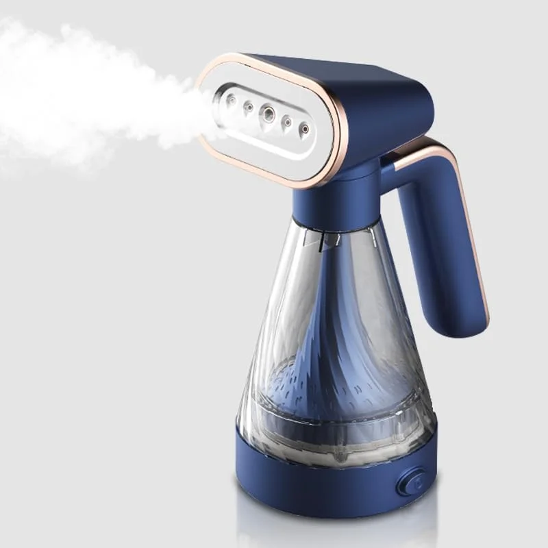 بخارگر لباس دستی دیرما مدل GT10W، توان 600 وات برای گرم شدن سریع، مخزن آب 110 میلی لیتری، طراحی سبک و جمع و جور، خروجی بخار پنج سوراخه، اتو بخار برای لباس، اتو بخار چند منظوره - آبی