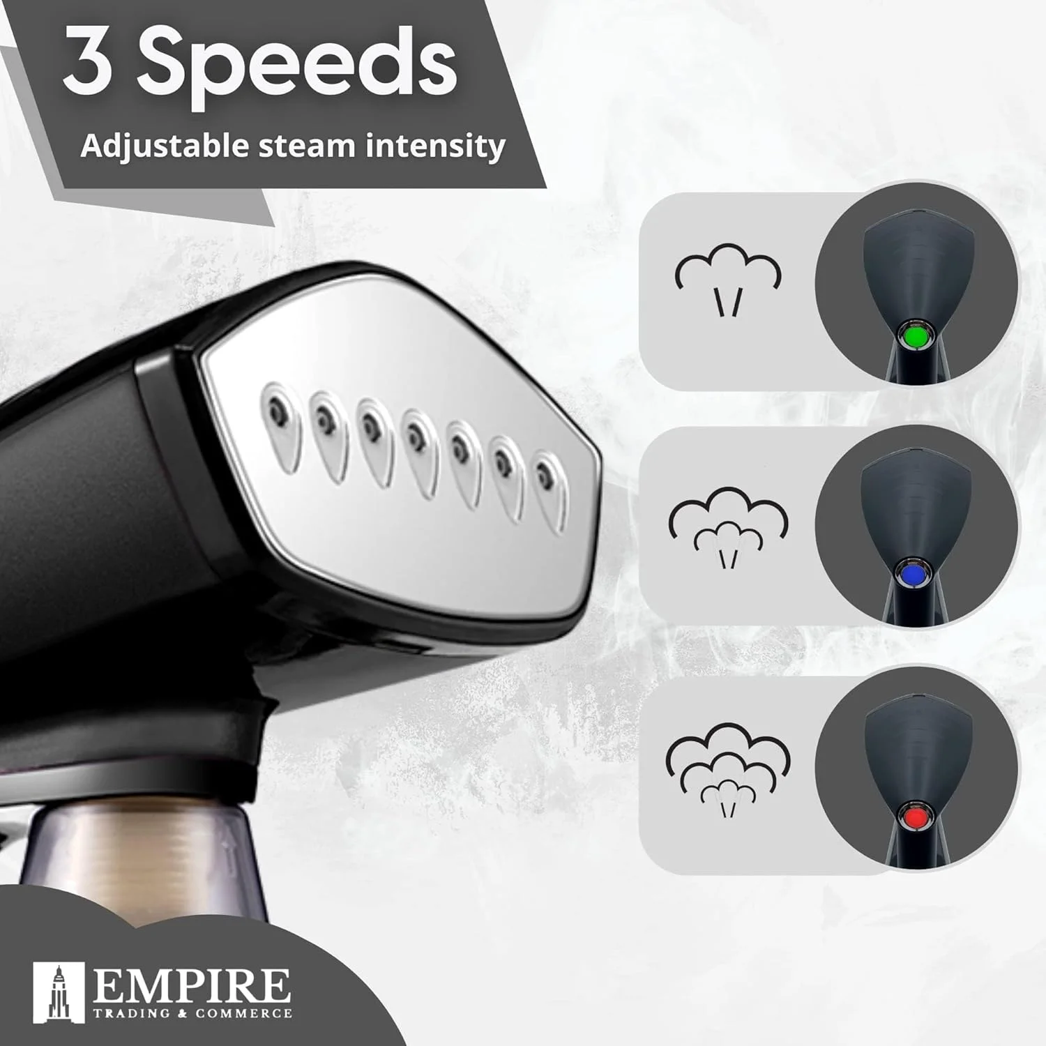 بخارگر لباس Empire، بخارگر 1640 واتی برای لباس، اتو بخار با گرم شدن سریع با مخزن آب جداشدنی بزرگ 260 میلی لیتری، بخارگر مسافرتی سبک وزن، اتو مسافرتی برای پارچه و لباس (HY-168) بخارگر لباس Empire، بخارگر 1640 واتی برای لباس، اتو بخار با گرم شدن سریع با مخزن آب جداشدنی بزرگ 260 میلی لیتری، بخارگر مسافرتی سبک وزن، اتو مسافرتی برای پارچه و لباس (HY-168)