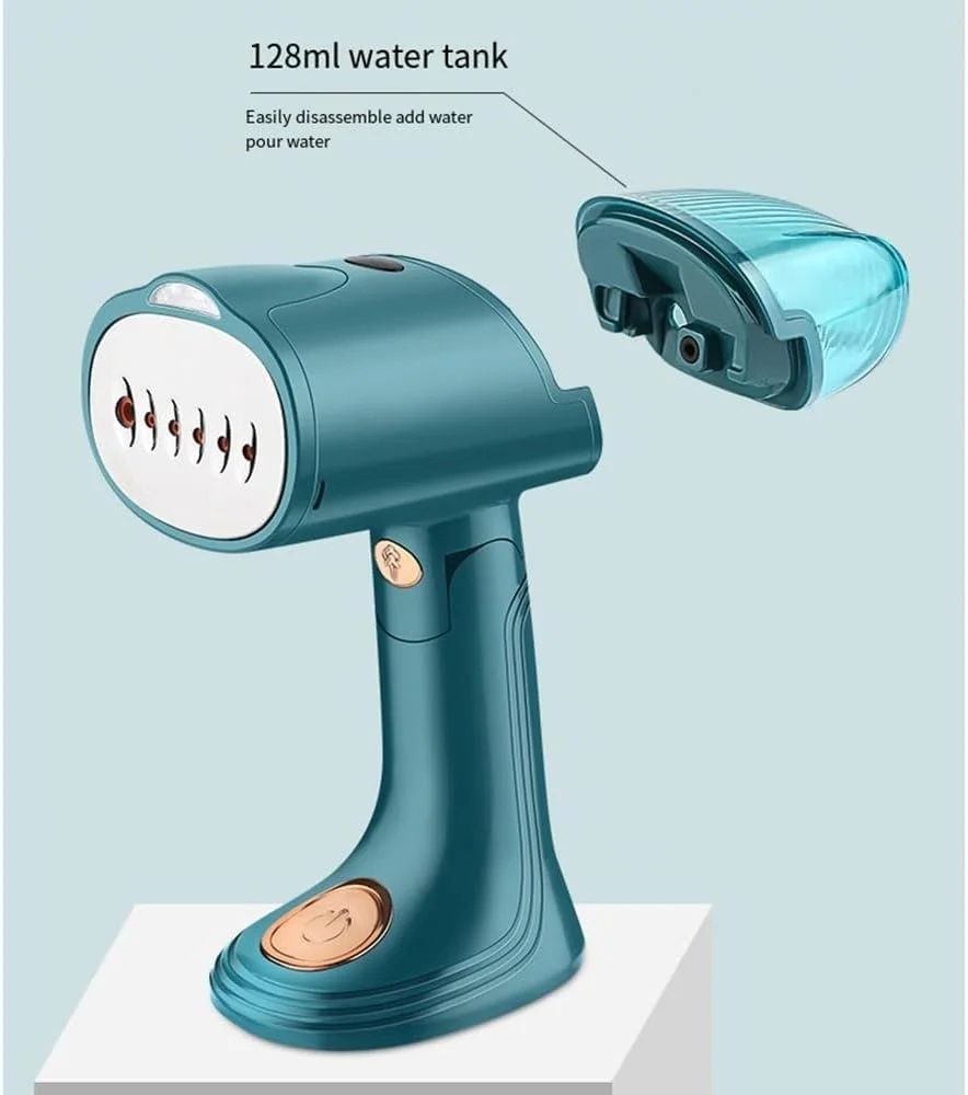 بخارگر مسافرتی لباس بولیوی، اتو بخار 1500 وات، بخارگر لباس با فناوری گرمایش سریع 35 ثانیه ای، بخارگر دستی لباس 3 در 1 بخارگر قابل حمل برای خانه و مسافرت (فیروزه ای)