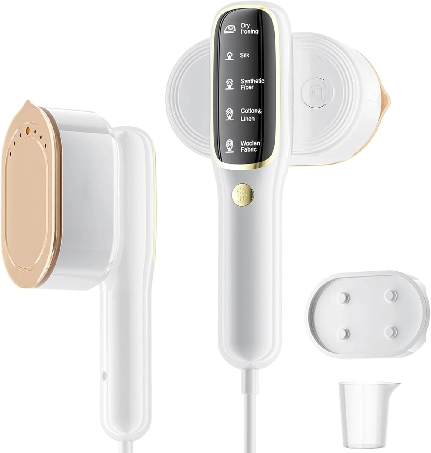 بخارگر لباس Angju، بخارگر دستی قابل حمل توربو با 5 حالت نمایشگر هوشمند، گرم شدن 15 ثانیه ای، از بین بردن چروک به صورت افقی و عمودی، اتو دو منظوره مرطوب/خشک، بخارگر لباس مناسب استفاده در منزل و مسافرت