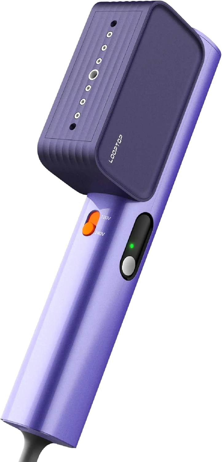 بخارگر لباس، بخارگر مسافرتی قابل حمل کوچک 100-240 ولت، گرم شدن سریع در 10 ثانیه، اتو بخارگر حرفه ای 1000 واتی لباس، از بین برنده چروک لباس دستی، اتو مسافرتی جهانی با ولتاژ دوگانه (100-240 ولت)