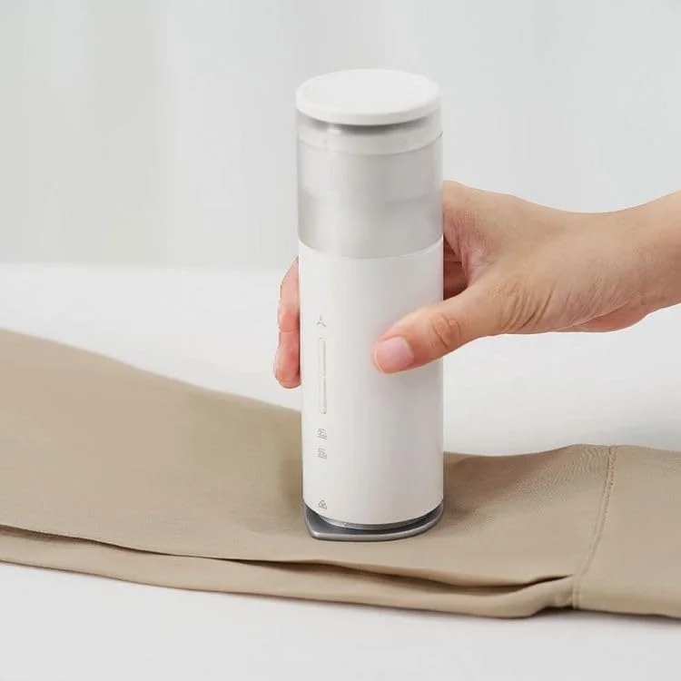 اتو بخار مسافرتی کوچک 7MD با دو سطح بخار، اتو بخار بدون سیم 13 وات با باتری قابل شارژ 8000 میلی آمپر ساعت، شارژ سریع Type C، دمای قابل تنظیم، تیغه پرزگیر، اتو لباس دستی