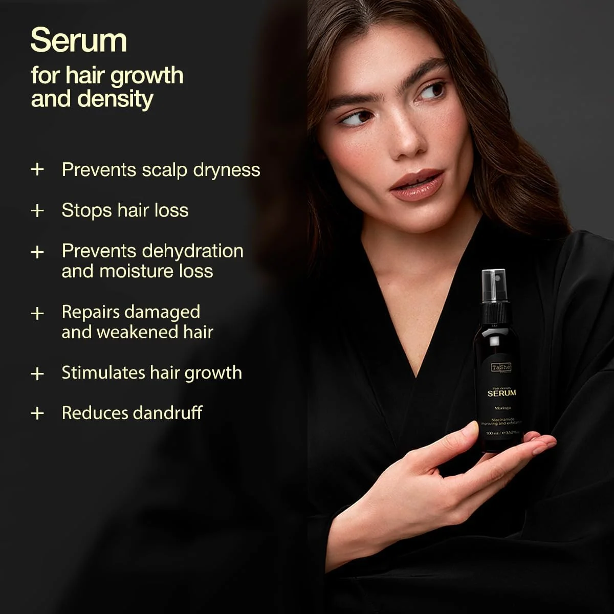 سرم رشد مو رزماری × زنجبیل "مورینگا" | فرمولاسیون سبک و بدون چربی | افزایش تراکم قابل مشاهده در 14 روز و تسکین شوره سر | مسدود کننده DHT چای سبز آنتی اکسیدانی | 100 میلی لیتر