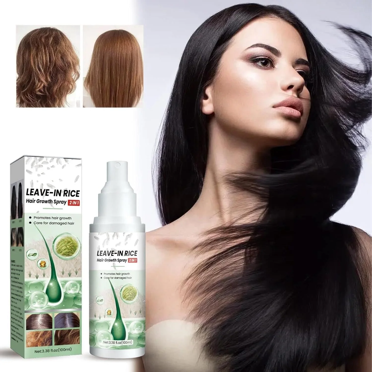 سرم آب برنج، اسپری سرم موی آب برنج، اسپری رشد موی آب برنج FIDNTtural، سرم آب برنج تخمیر شده، سرم رشد مو برای نازک شدن مو و ریزش مو (3 عدد) سرم آب برنج، اسپری سرم موی آب برنج، اسپری رشد موی آب برنج FIDNTtural، سرم آب برنج تخمیر شده، سرم رشد مو برای نازک شدن مو و ریزش مو (3 عدد)