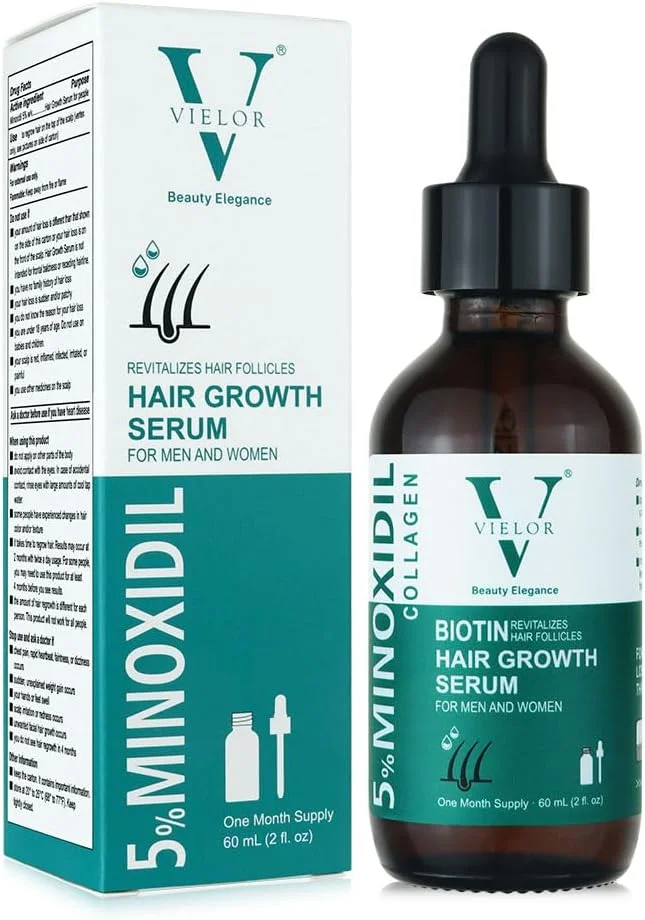 سرم پیشرفته رشد مو ویلور برای آقایان و بانوان، حاوی 5% ماینوکسیدیل + بیوتین و کلاژن، تقویت کننده رشد مو، ضخیم کننده و تقویت کننده مو، فرمول گیاهی برای درمان ریزش مو، 60 میلی لیتر سرم پیشرفته رشد مو ویلور برای آقایان و بانوان، حاوی 5% ماینوکسیدیل + بیوتین و کلاژن، تقویت کننده رشد مو، ضخیم کننده و تقویت کننده مو، فرمول گیاهی برای درمان ریزش مو، 60 میلی لیتر