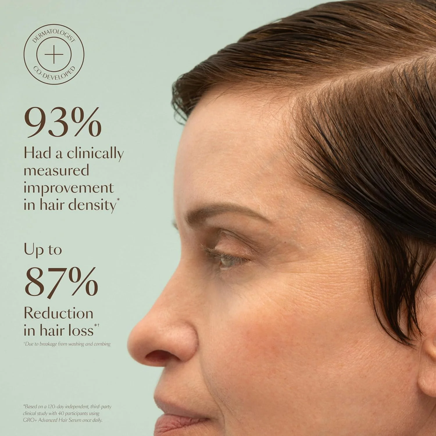 سرم موی پیشرفته VEGAMOUR GRO+ برای بهبود تراکم مو، کاهش ریزش و تقویت سلامت پوست سر، بسته 3 عددی