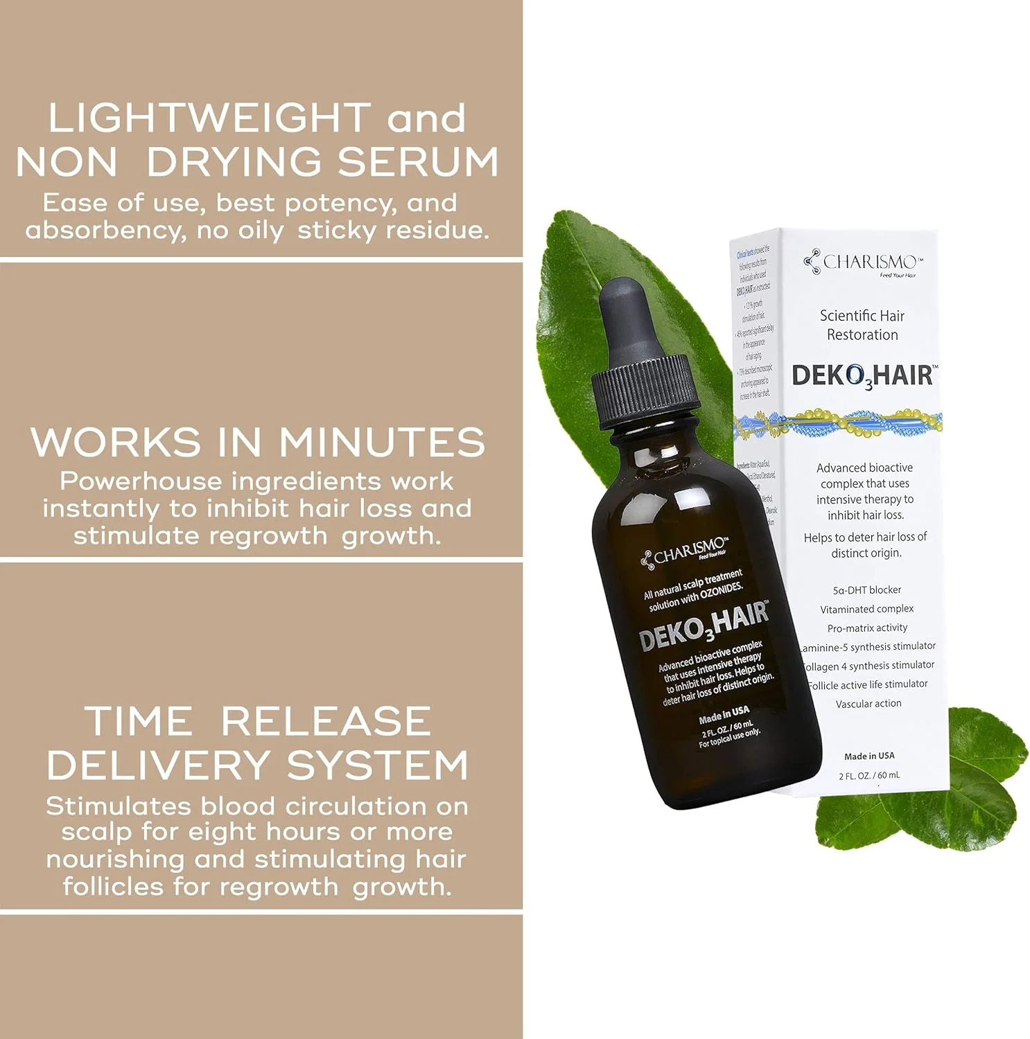 سرم رشد مجدد مو دکوهیر آمریکا - متوقف کننده نازک شدن مو، تقویت کننده رشد و افزایش دهنده حجم ریشه