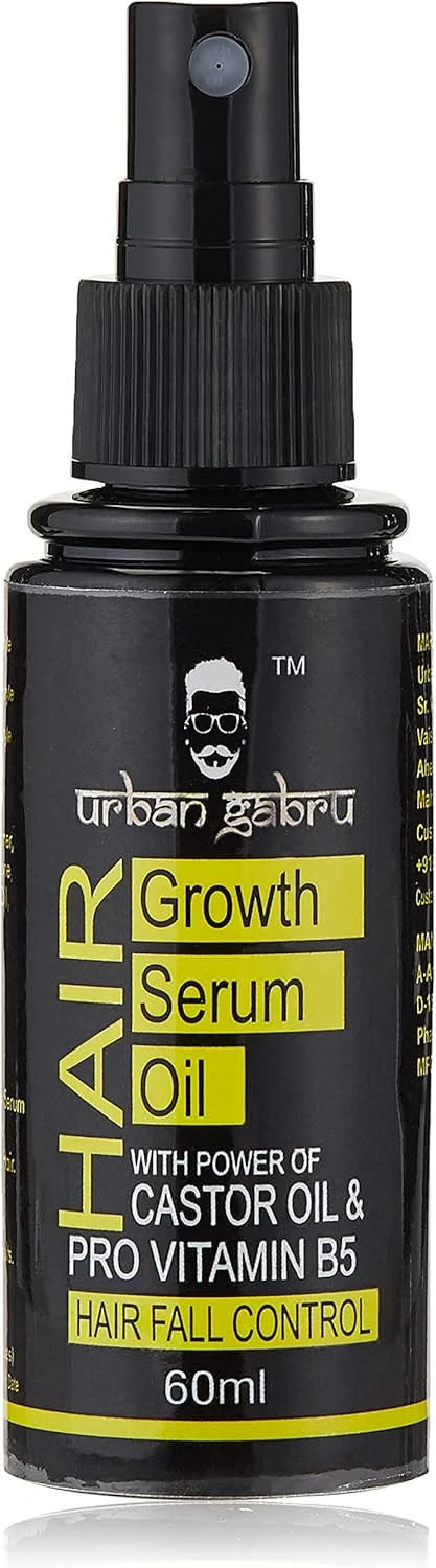 سرم روغن رشد مو UrbanGabru با روغن کرچک - روغن کنترل ریزش مو برای آقایان و بانوان، 60 میلی لیتر سرم روغن رشد مو UrbanGabru با روغن کرچک - روغن کنترل ریزش مو برای آقایان و بانوان، 60 میلی لیتر