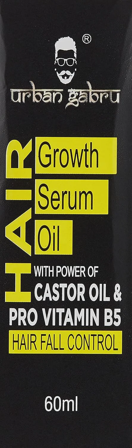 سرم روغن رشد مو UrbanGabru با روغن کرچک - روغن کنترل ریزش مو برای آقایان و بانوان، 60 میلی لیتر سرم روغن رشد مو UrbanGabru با روغن کرچک - روغن کنترل ریزش مو برای آقایان و بانوان، 60 میلی لیتر