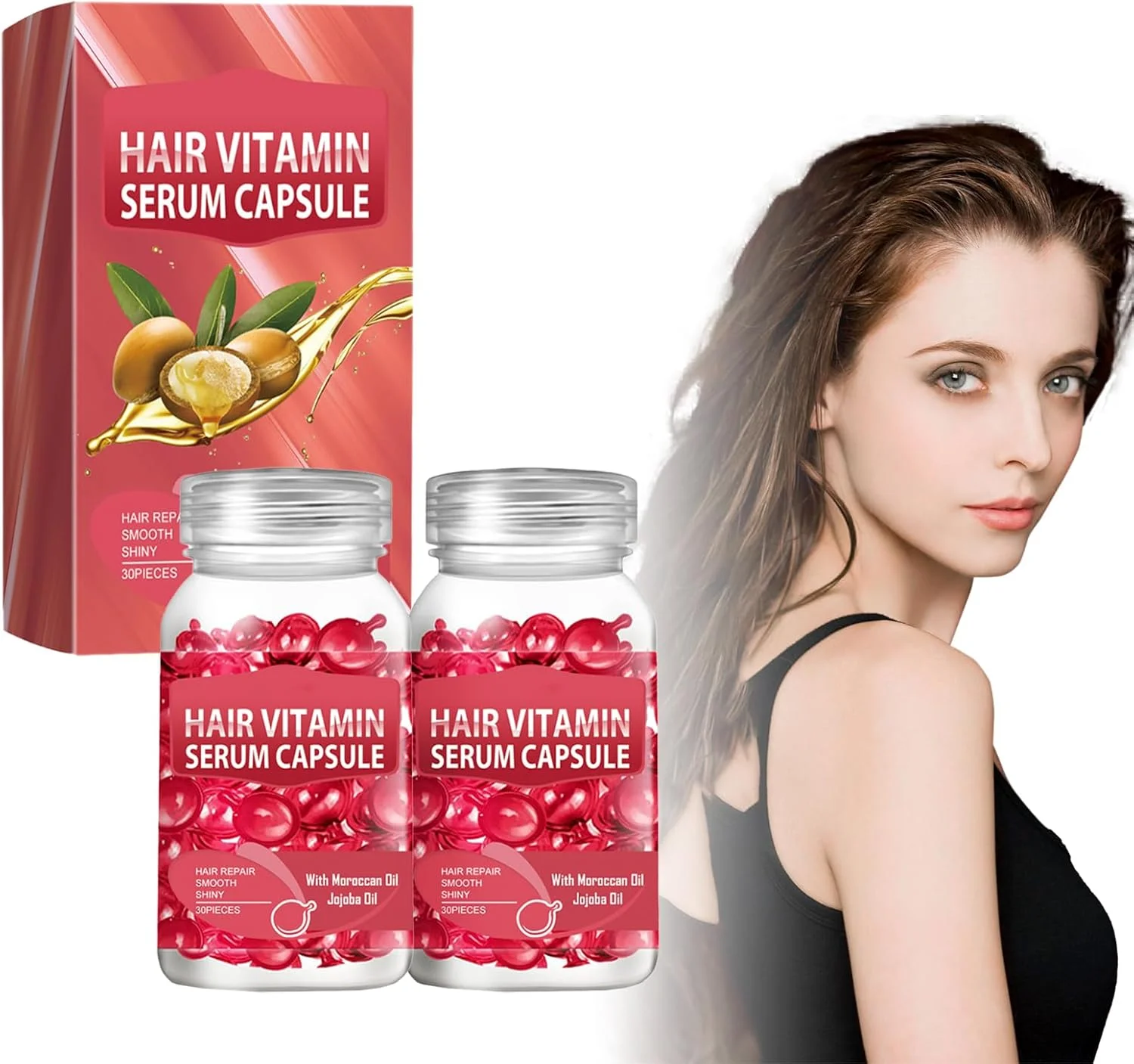 کپسول سرم ویتامین مو، سرم درمانی مو، کپسول های مراقبت از مو، بدون نیاز به آبکشی، مناسب برای انواع مو برای بهبود خشکی و وز شدن کپسول سرم ویتامین مو، سرم درمانی مو، کپسول های مراقبت از مو، بدون نیاز به آبکشی، مناسب برای انواع مو برای بهبود خشکی و وز شدن