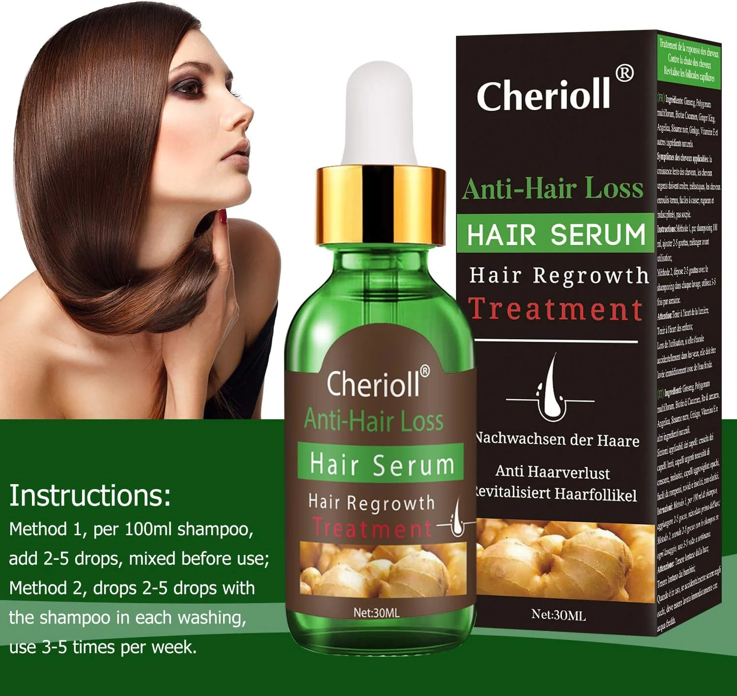 سرم ضد ریزش مو، رشد مو و ضخیم کننده مو تولایفای با عصاره گیاهی طبیعی