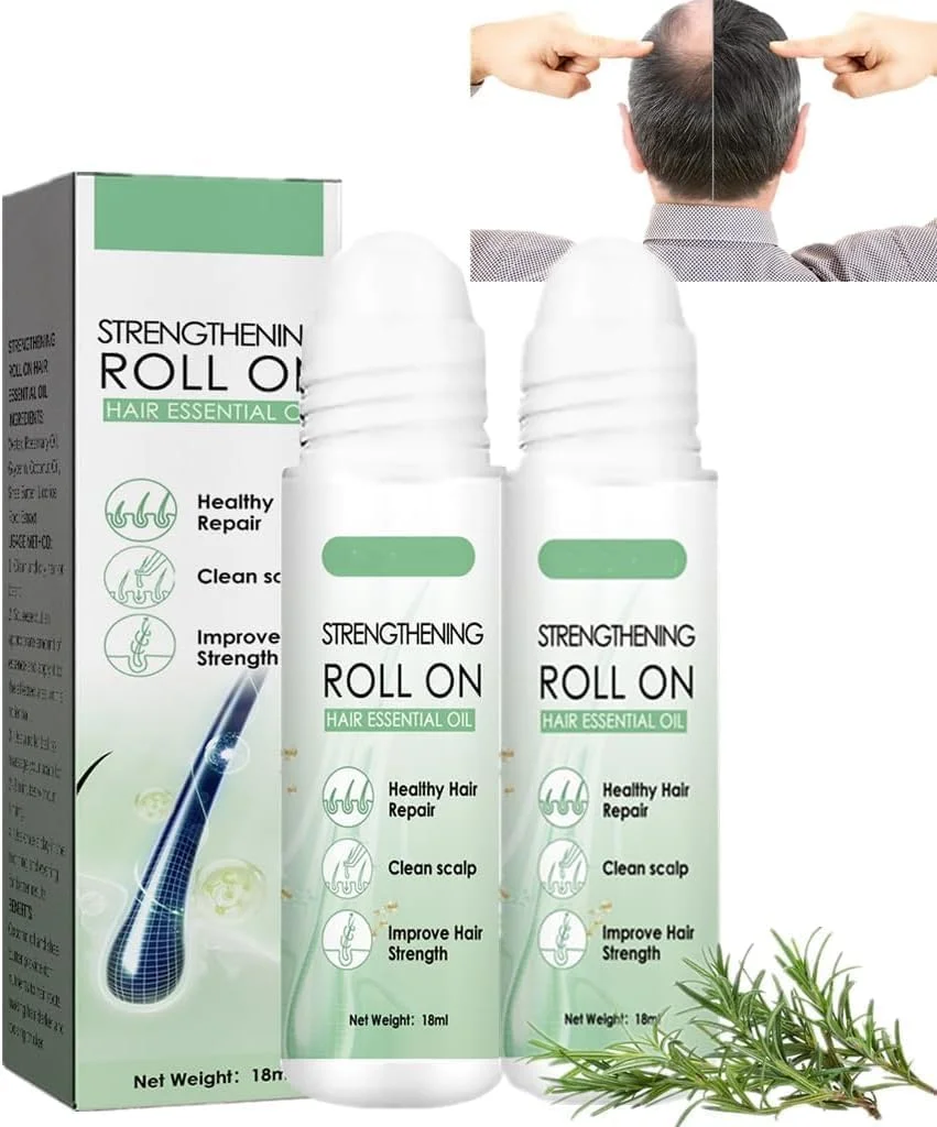 سرم رولی درمان مو Renew Hair X، سرم غلتکی رشد مو، رویش مجدد مو و ریش، روغن ضروری موی ضخیم کننده Renew Hair Roller، روغن ضروری ضد ریزش مو (2 عدد)
