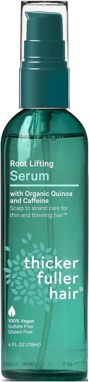 Dorzu Thicker Fuller Hair Serum Root Lifting Sulfate Free 4 Ounce (2 Pack)