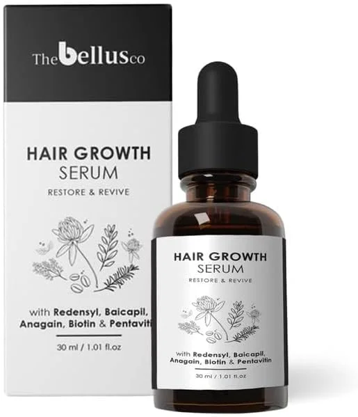 سرم رشد مو Thebellusco The Bellus Co حاوی ردنسیل، بایکاپیل، آناگین، بیوتین و پنتاوین مناسب برای آقایان و بانوان 30 میلی لیتر