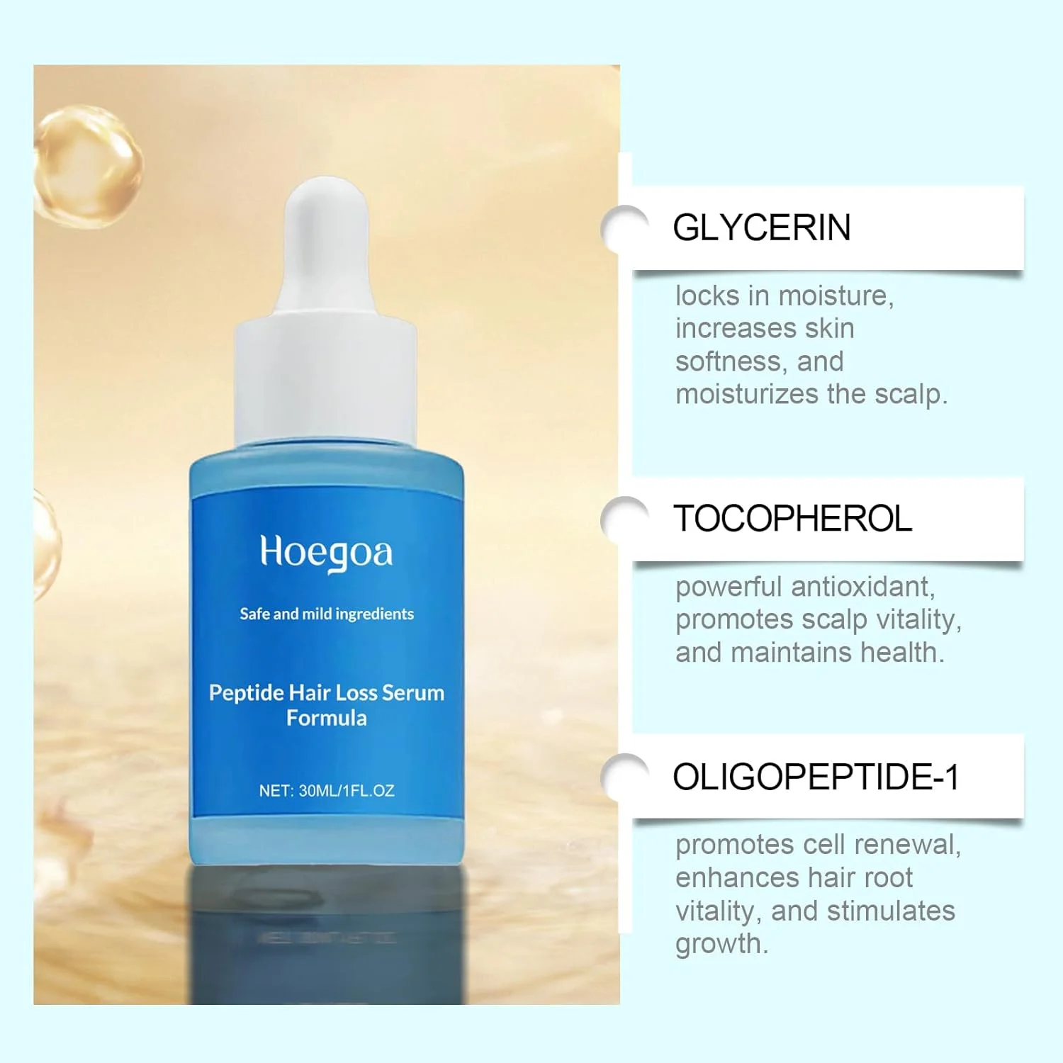 سرم رشد مو با پپتید و کمپلکس مس، تقویت کننده ریشه، افزایش دهنده رشد مجدد مو، هدف قرار دادن ریزش مو، تحریک کننده فولیکول ها برای موهای ضخیم تر و سالم تر، ایده آل برای آقایان و بانوان