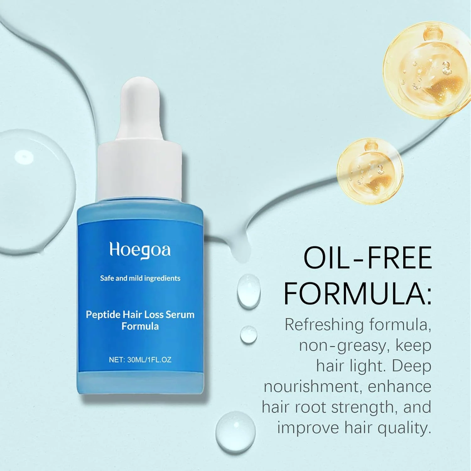 سرم رشد مو با پپتید و کمپلکس مس، تقویت کننده ریشه، افزایش دهنده رشد مجدد مو، هدف قرار دادن ریزش مو، تحریک کننده فولیکول ها برای موهای ضخیم تر و سالم تر، ایده آل برای آقایان و بانوان