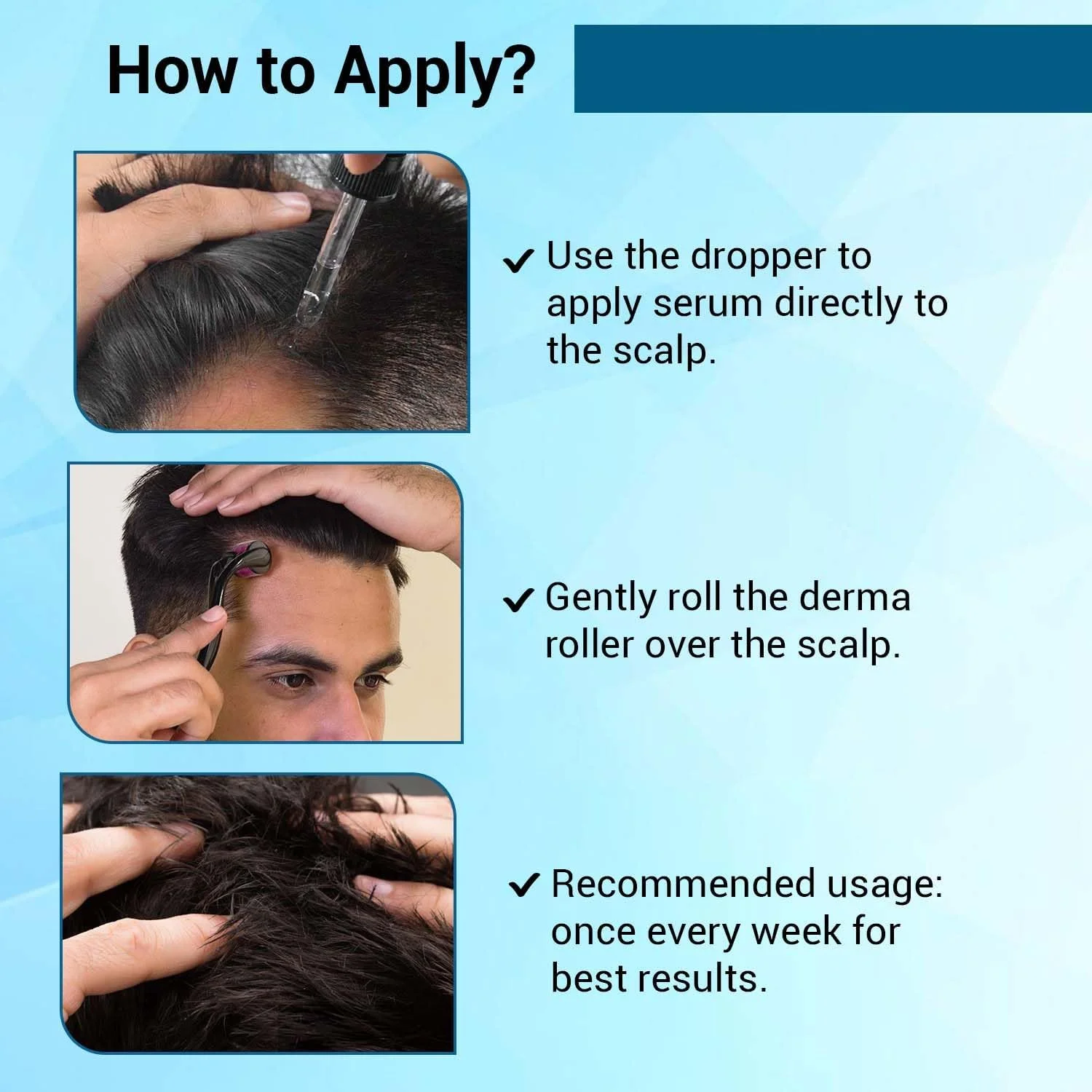 سرم رشد مو Sotrue همراه با درمارولر، 1 میلی‌متر با 540 سوزن استیل ضد زنگ، رِدِنسیل 3%، پروکاپیل 3%، آناگِین 4% و بایکاپیل 2%، سرم کنترل ریزش مو برای زنان و مردان، مناسب برای انواع مو