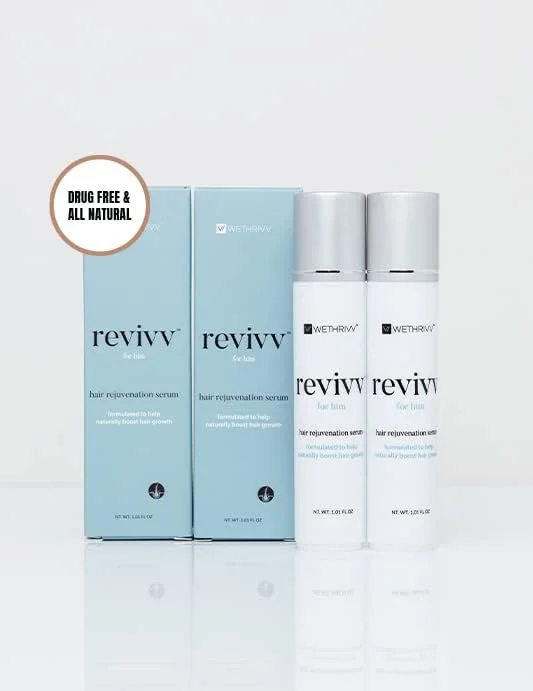 REVIVV™ For Him | سرم رشد موی موضعی کاملا طبیعی برای مردان | سرم رشد مجدد مو با استفاده آسان برای ظاهر موهای ضخیم تر و پرتر | تامین 4-6 هفته (1 بطری)