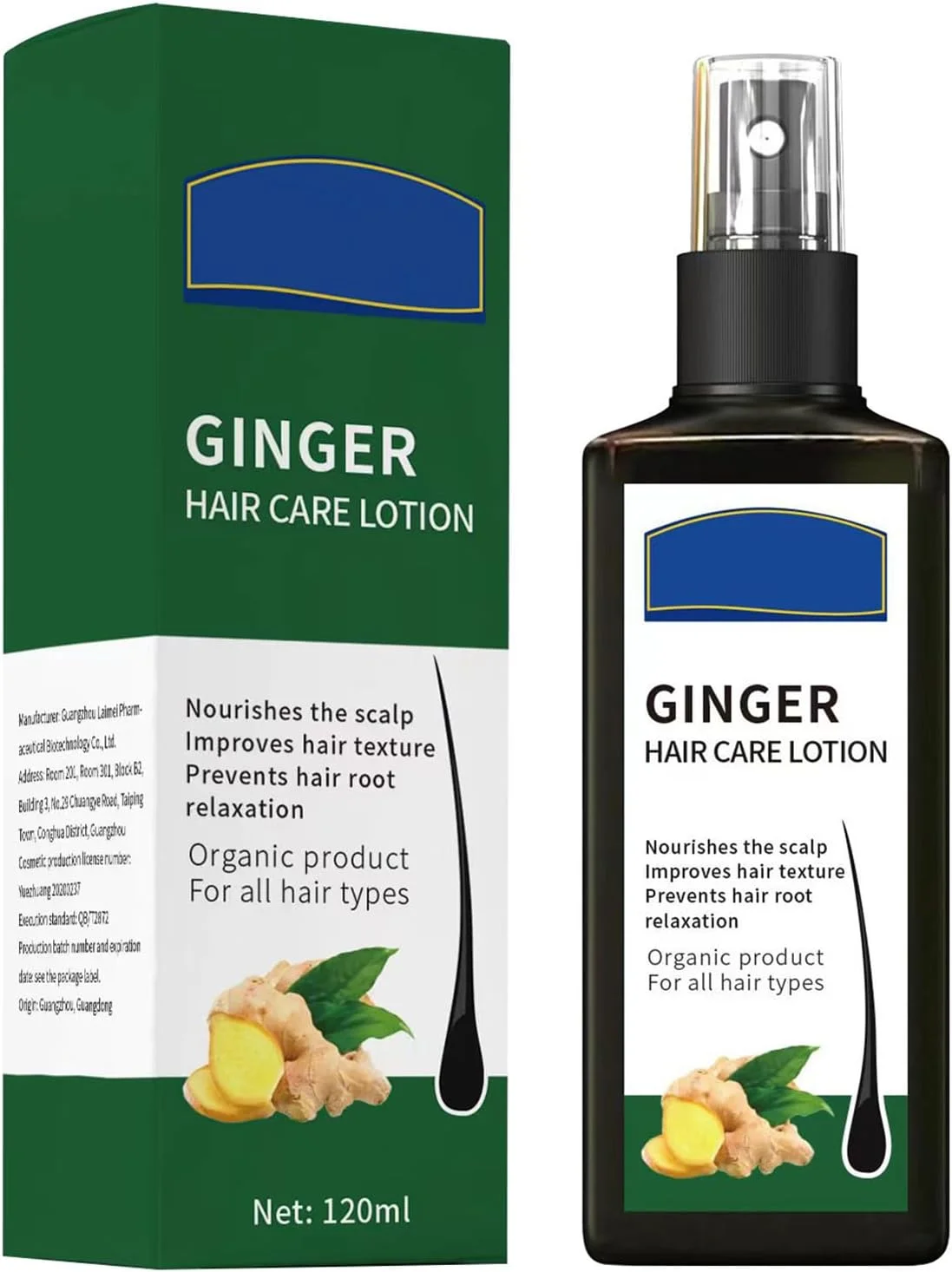 اسپری رشد مجدد مو، سرم رشد مو، درمان رشد مجدد مو با زنجبیل برای مردان و زنان، ضد ریزش مو، مواد طبیعی، ترمیم فولیکول های مو، اسپری ضخیم کننده مو و مراقبت از موی سر، 120 میلی لیتر