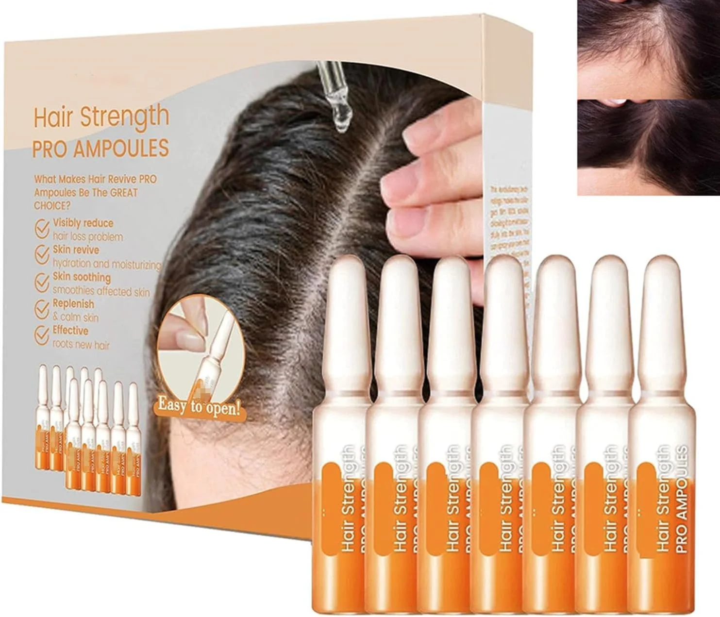 آمپول های تقویت کننده رشد مو Liascy FINAS، سرم رشد مو، سرم رشد مو بیوتین، درمان ضد ریزش مو Liascy، تقویت کننده و رشد مجدد مو برای موهای نازک (1 عدد)