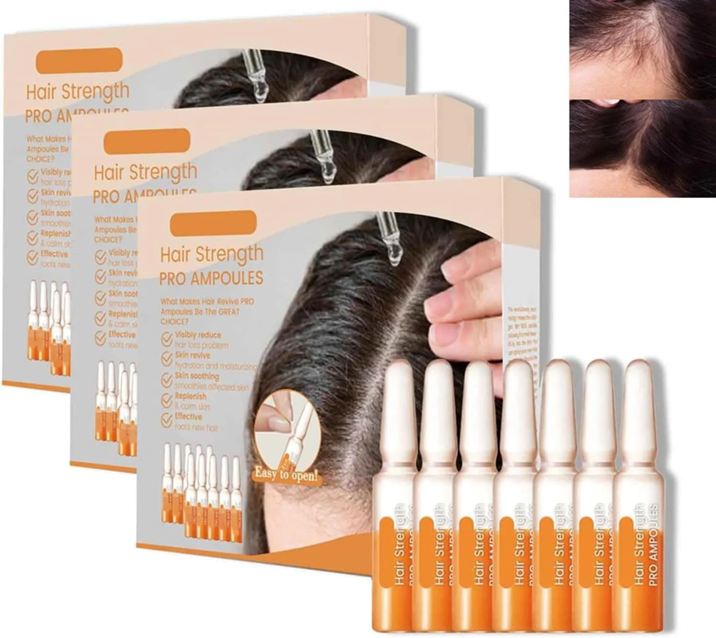 آمپول های تقویت کننده و رشد مجدد مو Liascy FINAS، سرم رشد مو، سرم رشد مو بیوتین، درمان ضد ریزش مو Liascy، تقویت کننده و رشد مجدد مو برای موهای نازک (3 عدد)