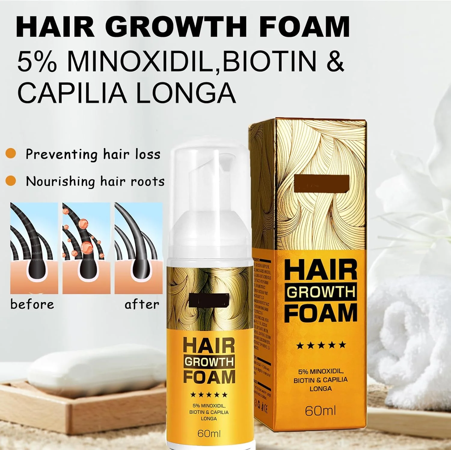 سرم رشد مجدد مو برای درمان ریزش مو آلوپسی، اسپری ملایم رشد مو، درمان رشد مجدد مو برای مردان و زنان، سرم رشد مجدد مو زنجبیلی برای ریزش مو، تقویت کننده و ضد ریزش مو
