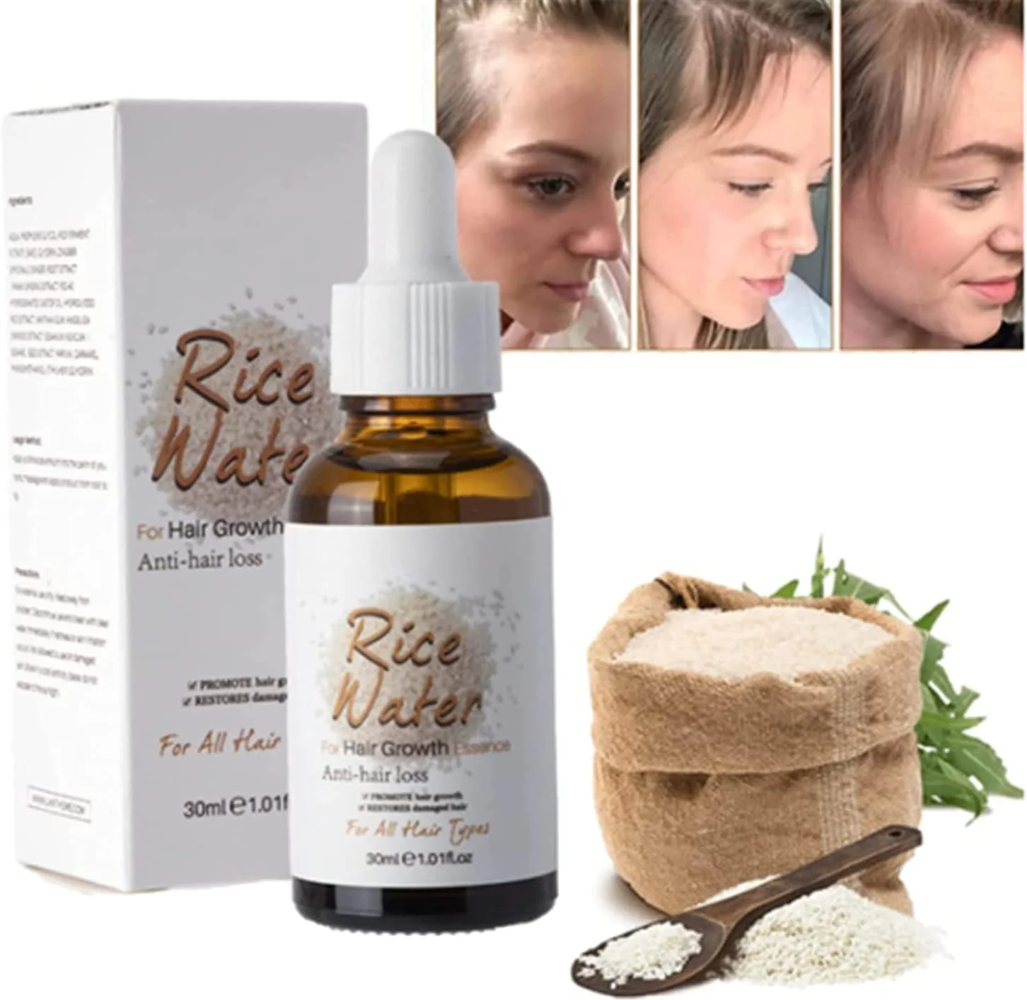 سرم آب برنج تخمیر شده Puraect برای رشد مو، مناسب موهای نازک و جلوگیری از ریزش مو، سرم رشد مو با آب برنج، سرم رشد مو بیوتین، ضد ریزش مو (2 عدد)