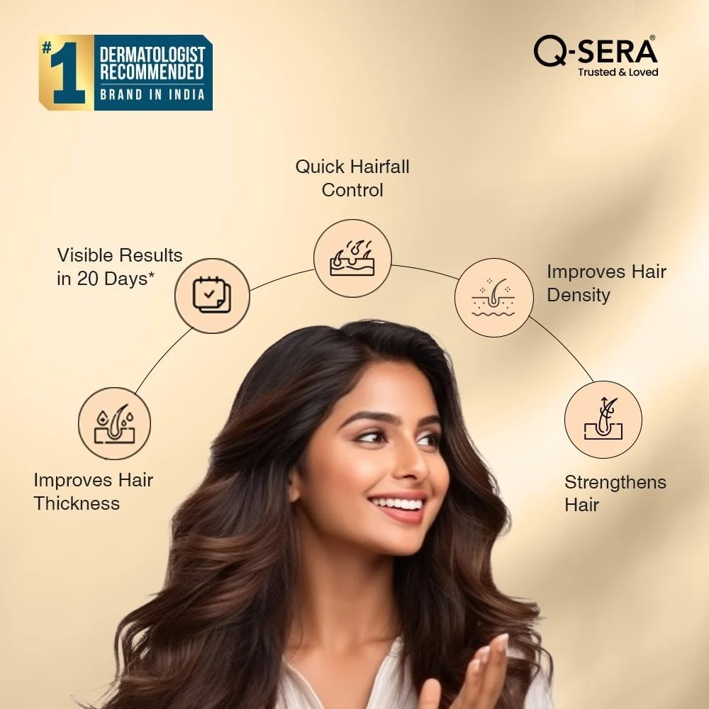 سرم رشد مو کیوسرا، محلول کنترل ریزش مو در 20 روز |توصیه شده توسط متخصص پوست| تقویت کننده ریشه و افزایش ضخامت و سلامت مو |انتخاب اثبات شده| برتر از ردنسیل، برای آقایان و بانوان